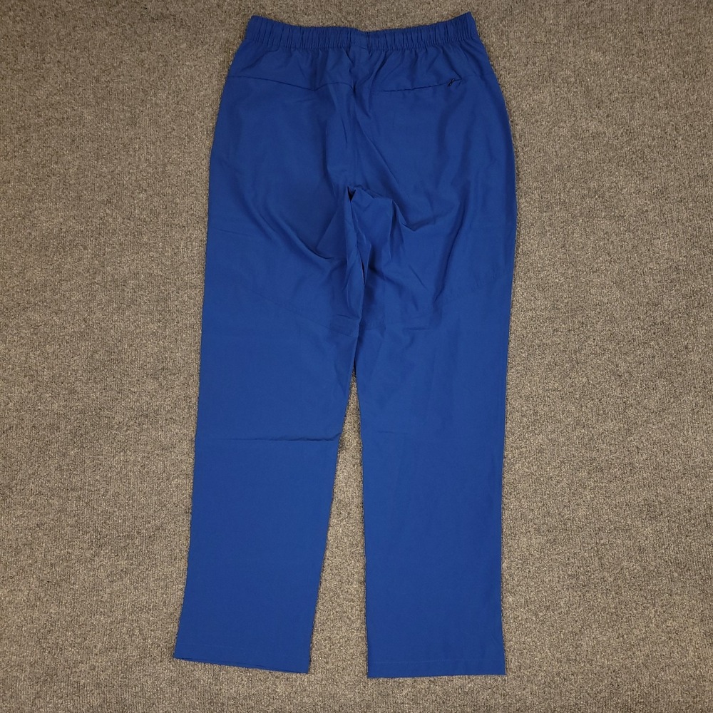 Athletic Travel Pants Men 32x30 Blue Stretch Drawstring Zip Pocket High Rise NWT - Picture 13 of 15